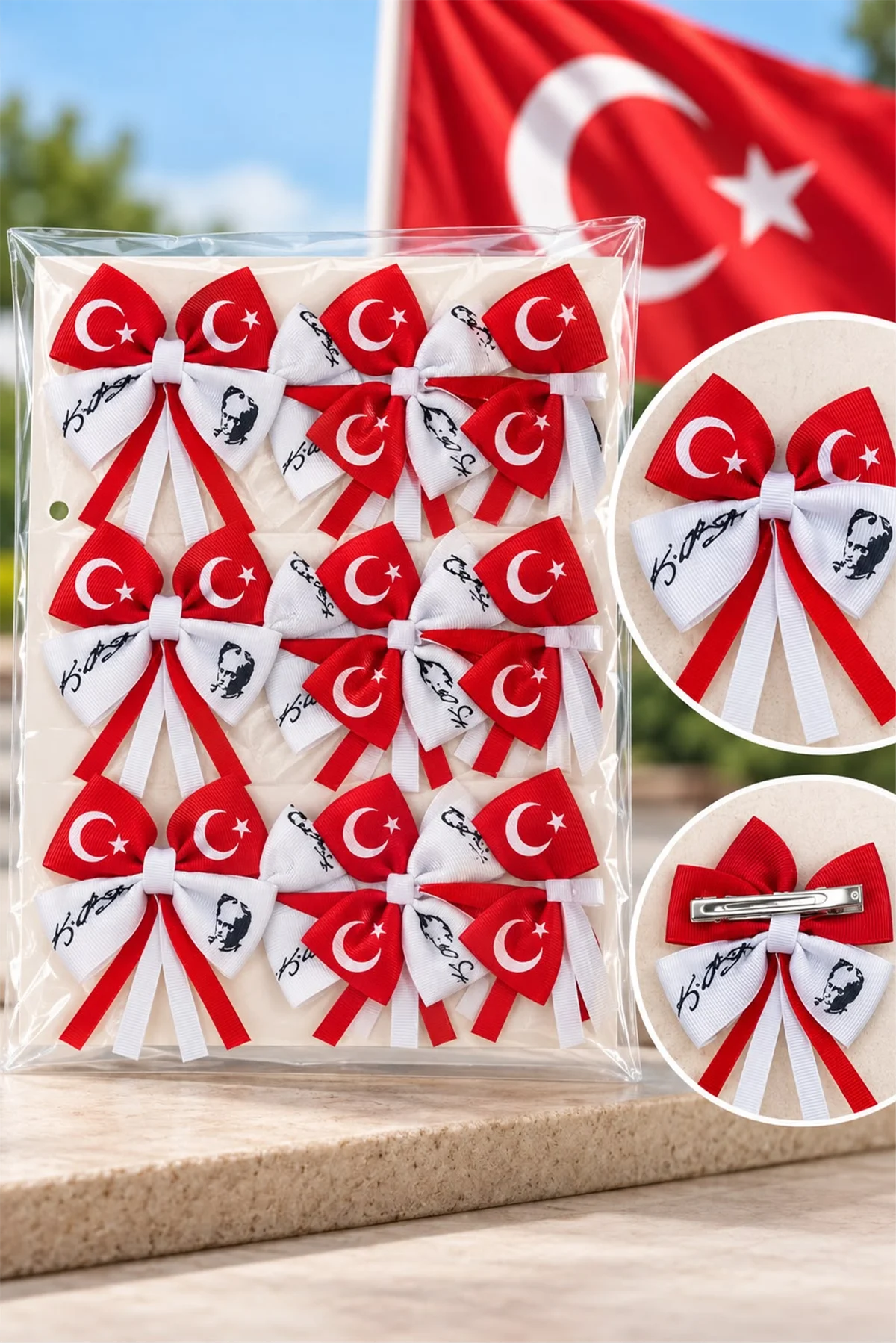 ATATÜRKLÜ VE TÜRK BAYRAKLI TOKA